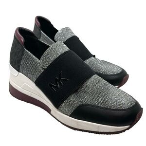 Michael Kors Women's Felix Trainer Glitter Mesh Slip-on Sneakers